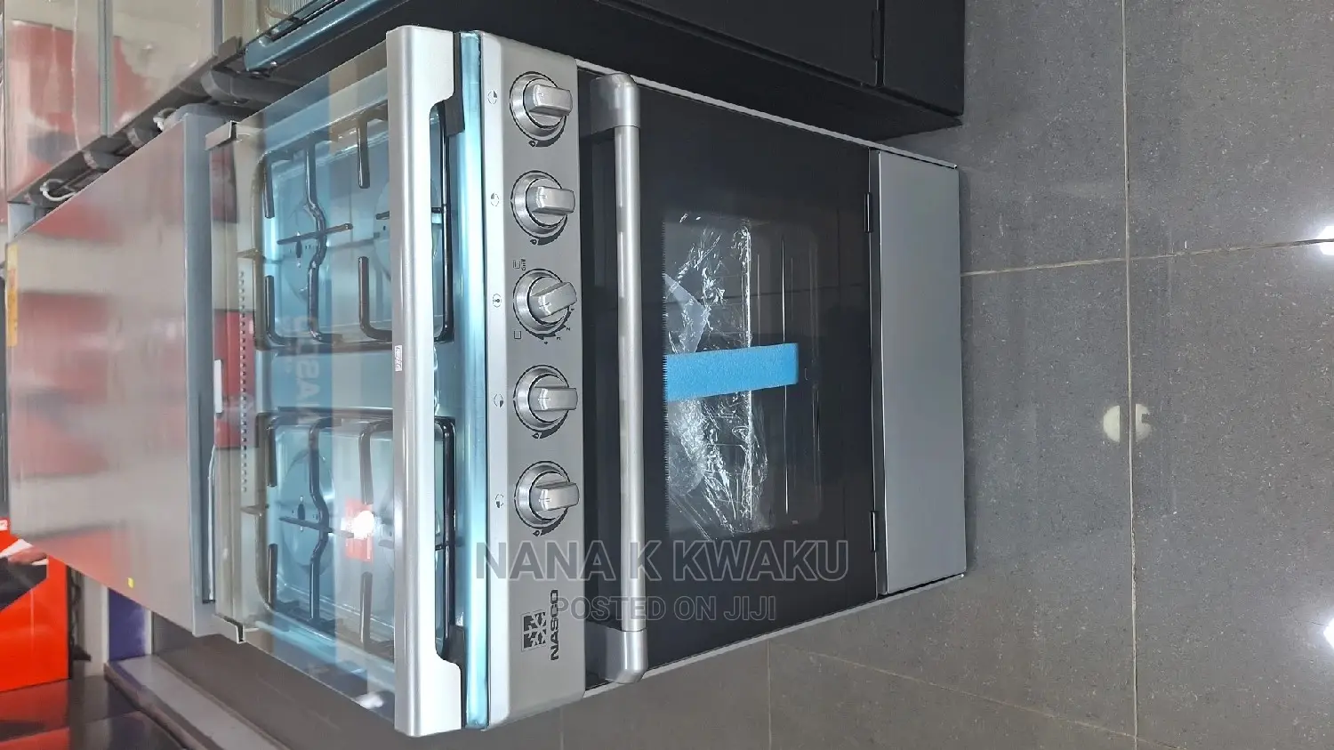 Silver_nasco 4 Burner Gas Cooker With Oven Grill
