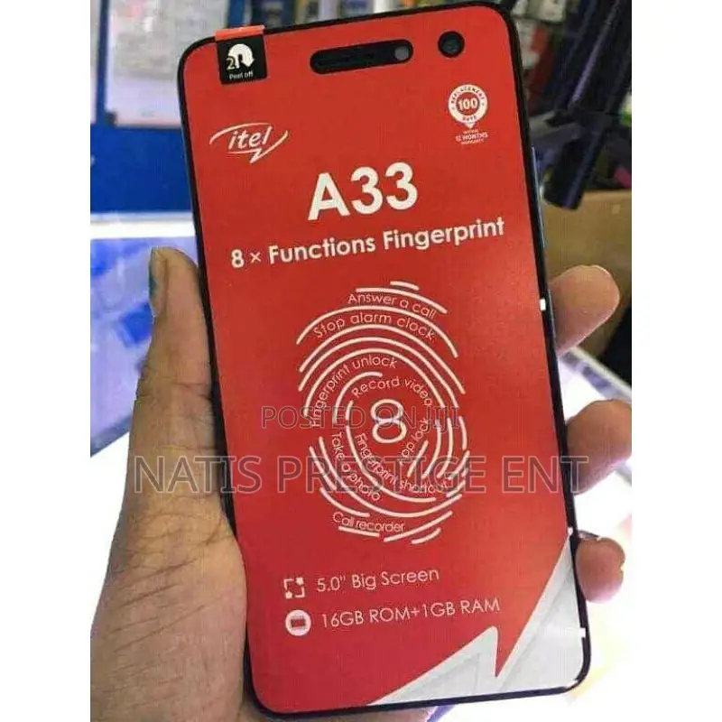 New Itel A33 Plus 16 GB Black