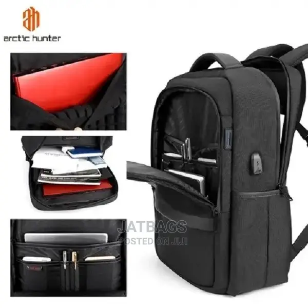 Black Ah Waterproof Laptop Backpack (Free Delivery)