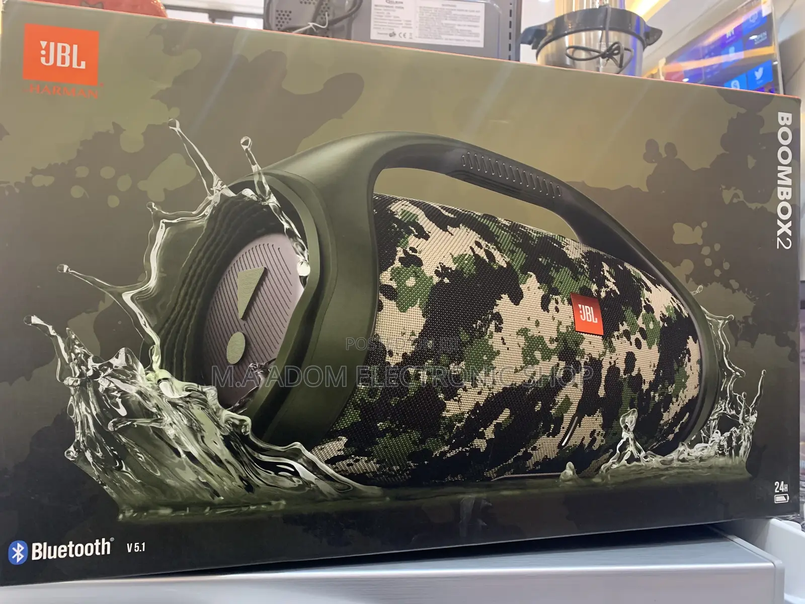 JBL Boombox 2 - Bluetooth Speaker, Powerful Bass, IPX7 Water