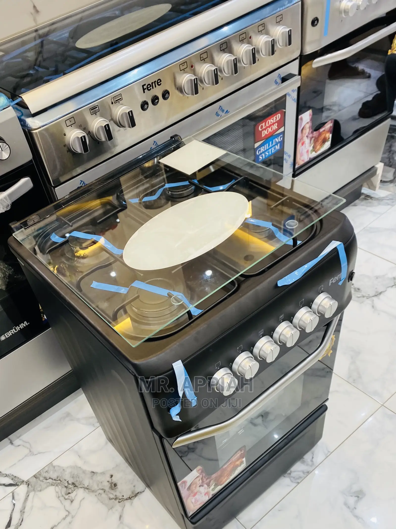 (Black)Adorable Ferre 4 Gas Burner + Oven Grill(50*55).