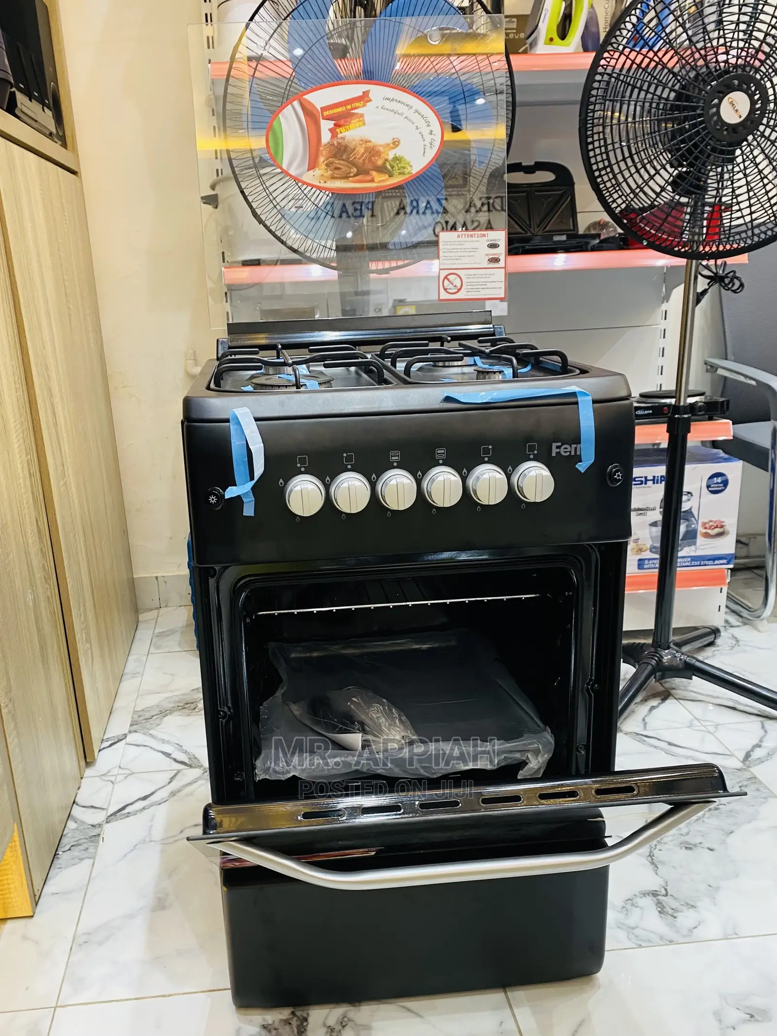 Original Ferre 60*60 Smart 4 Gas Burner + Oven N Grill 