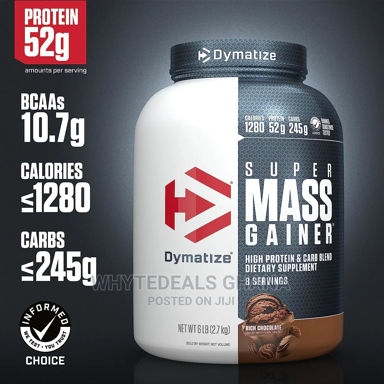 Dymatize Super Mass Gainer Protein Bcaas WEIGHT GAINER 6LBS