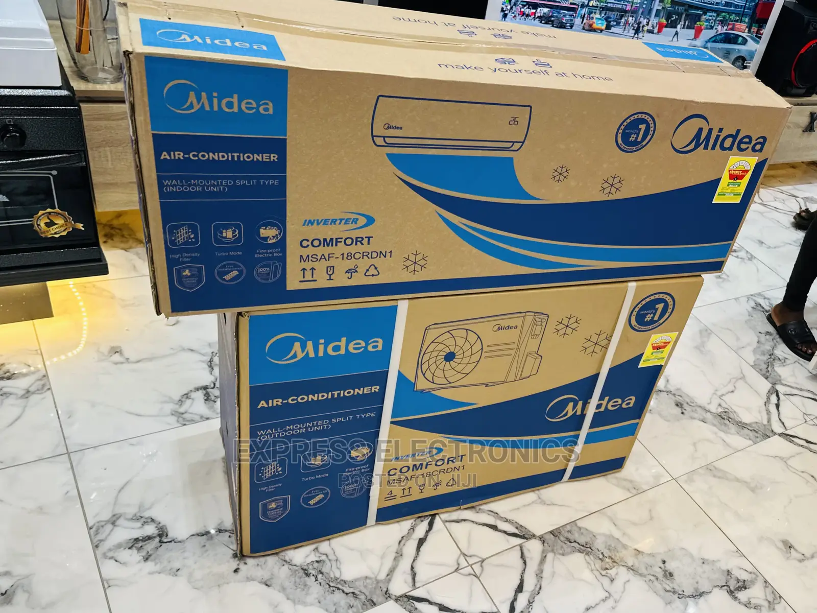 Translucent Plastic Panel Midea Split Inverter 2.5hp AC