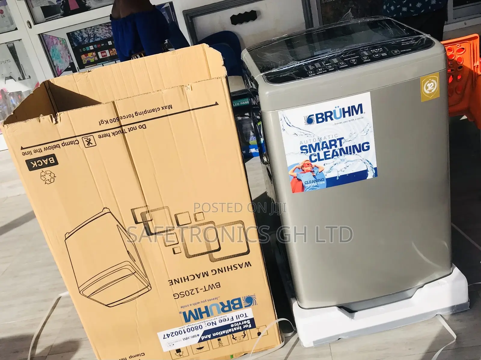 Low Noise Washingmachine 12kg Semiautomatic Topload Bruhm