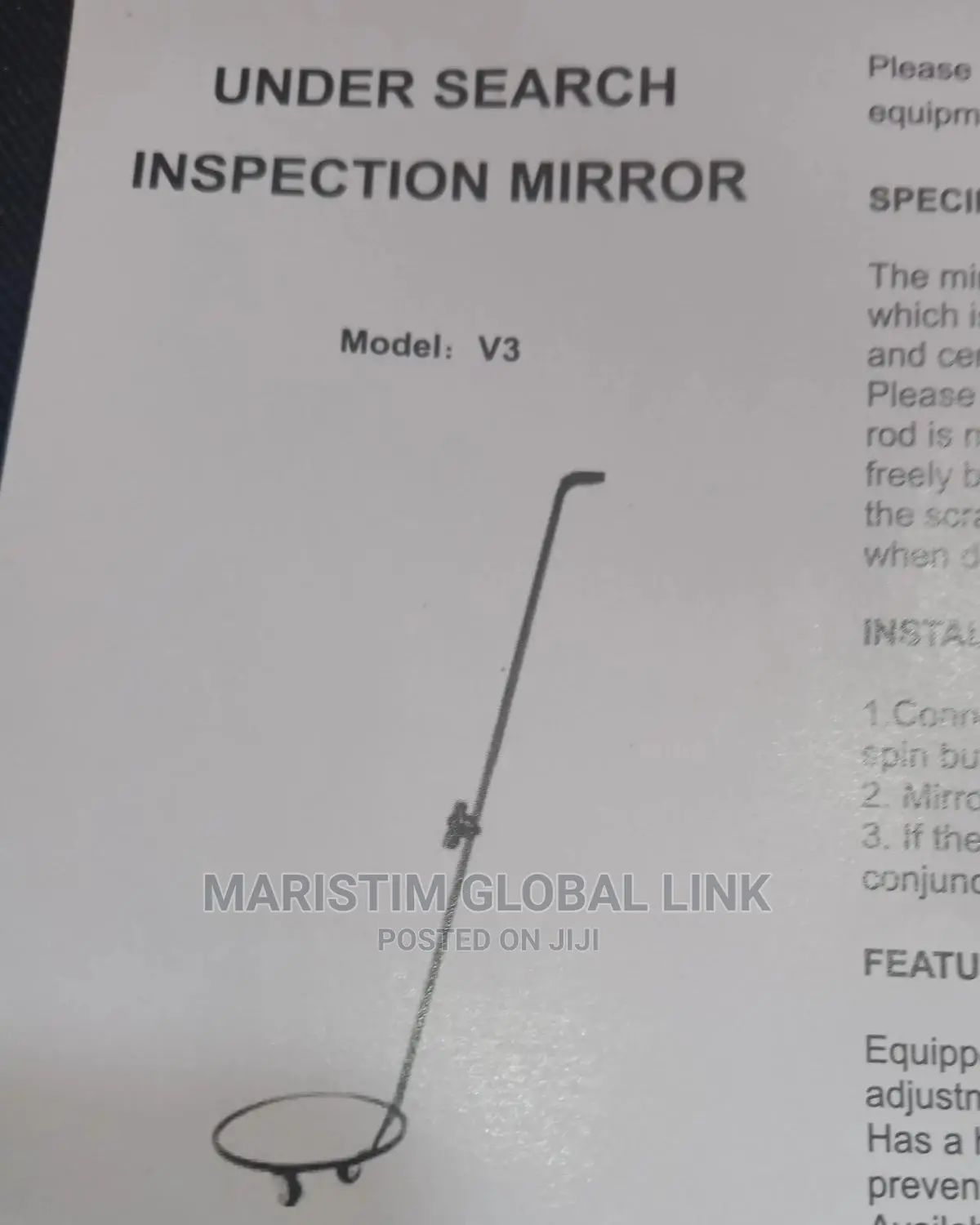 Under Vehicle Search Mirror (Inspection Mirror)