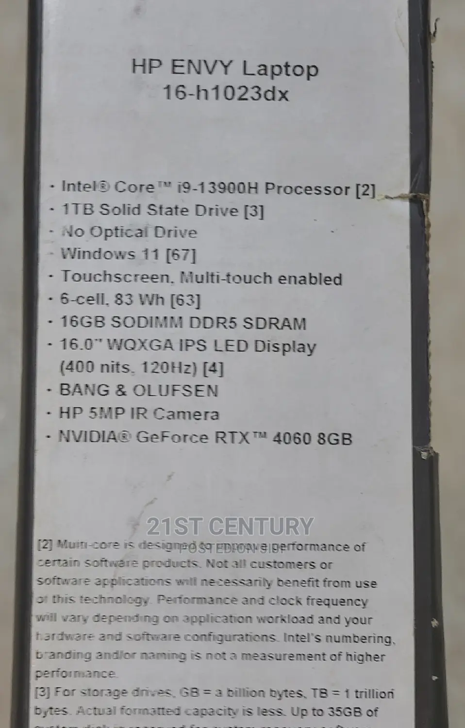 New Laptop HP Envy 17 16GB Intel Core i9 SSD 1T