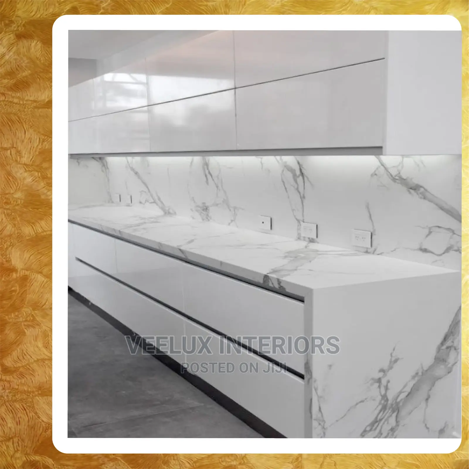 Glossy Kitchen Srframeless Cabinets, European