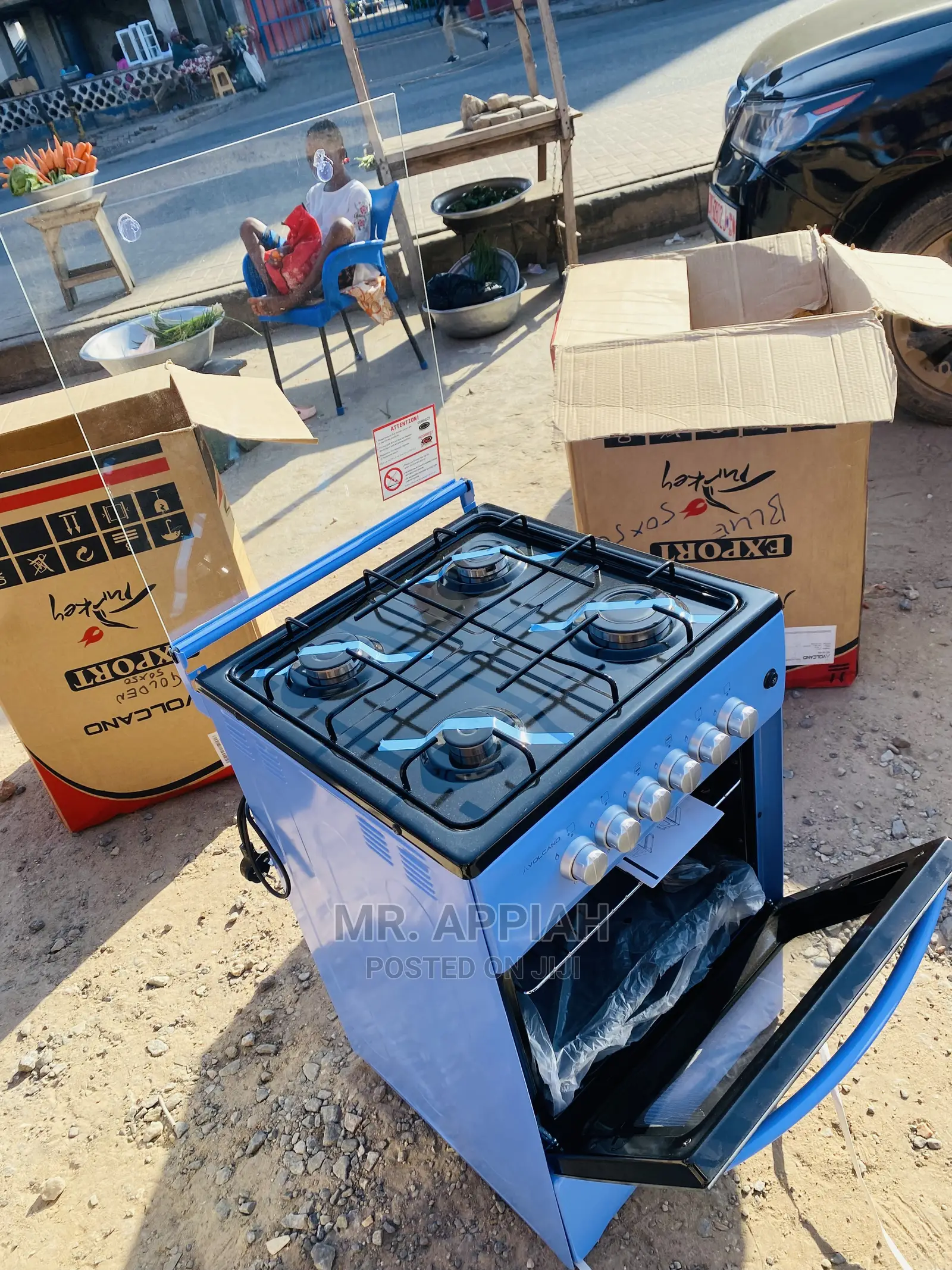 Super Strong Volcano(Blue)Oven and Grill 4 Gas Cooker 