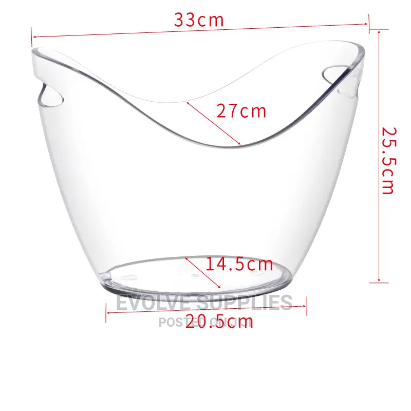 8L Transparent Acrylic Ice Bucket