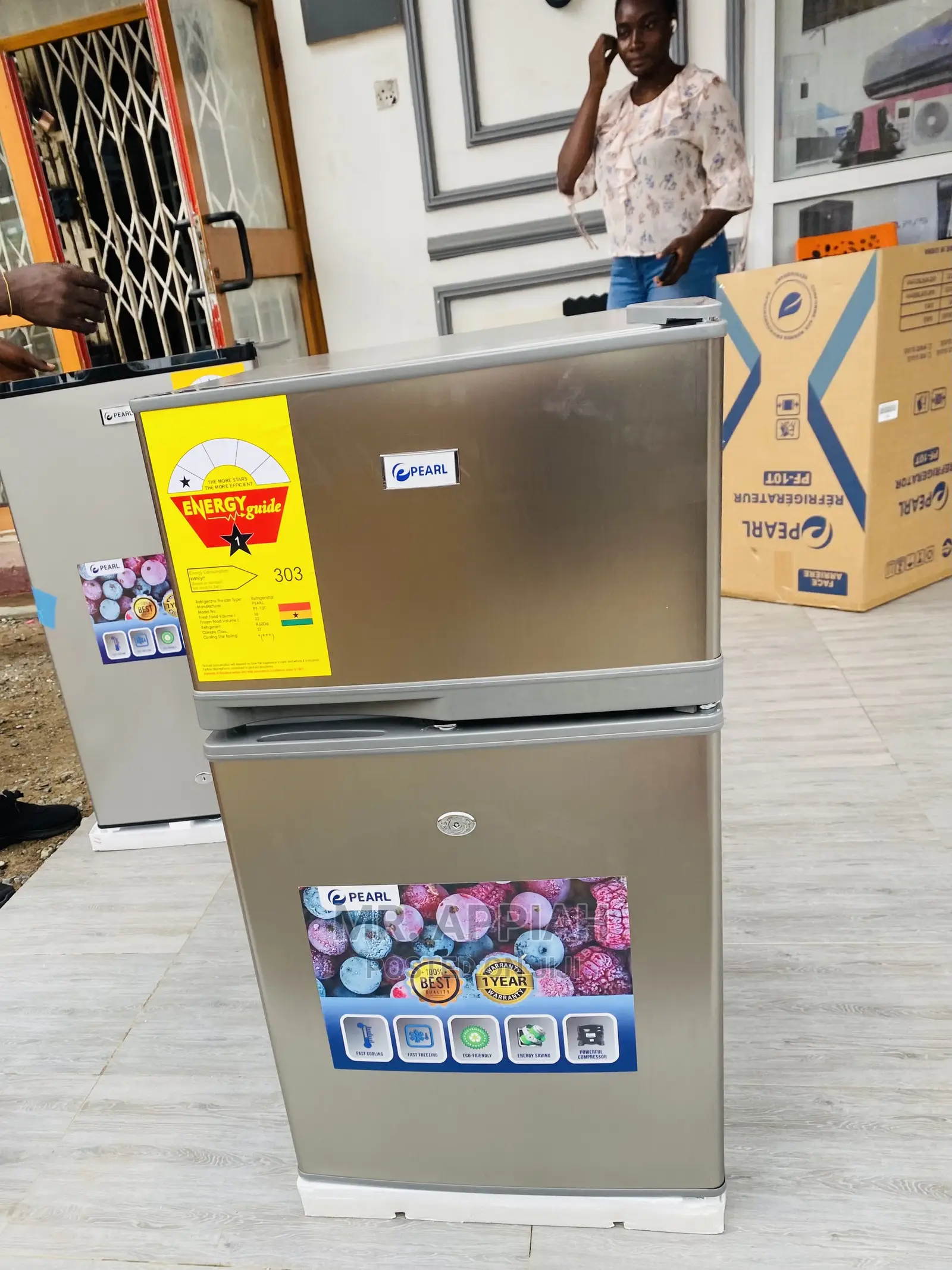 Purchase Pearl 10T Top Freezer Fridge From 10gig(Dark Gray)
