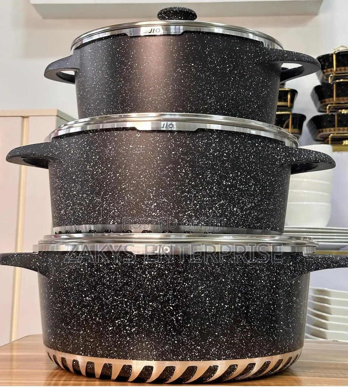 Non Stick Granite Jumbo Size 3set