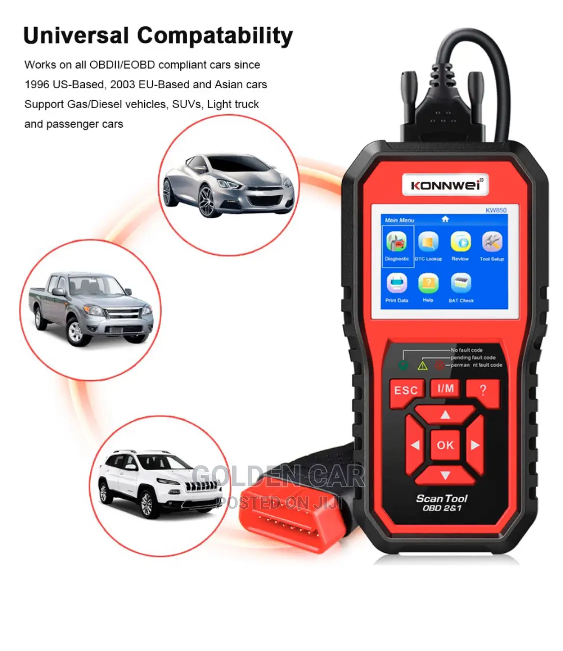 Konnwei KW850 OBD2 Car Diagnostic Scanner