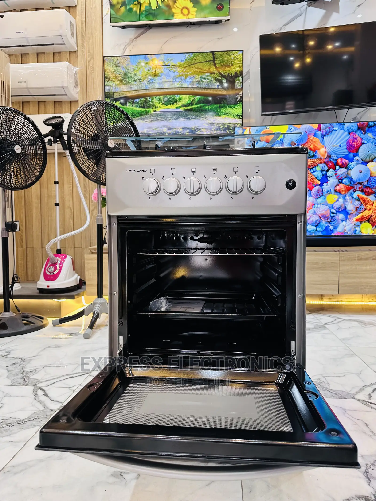 Designed in Italy Volcano 50/50 4burner Gas Cooker Oven