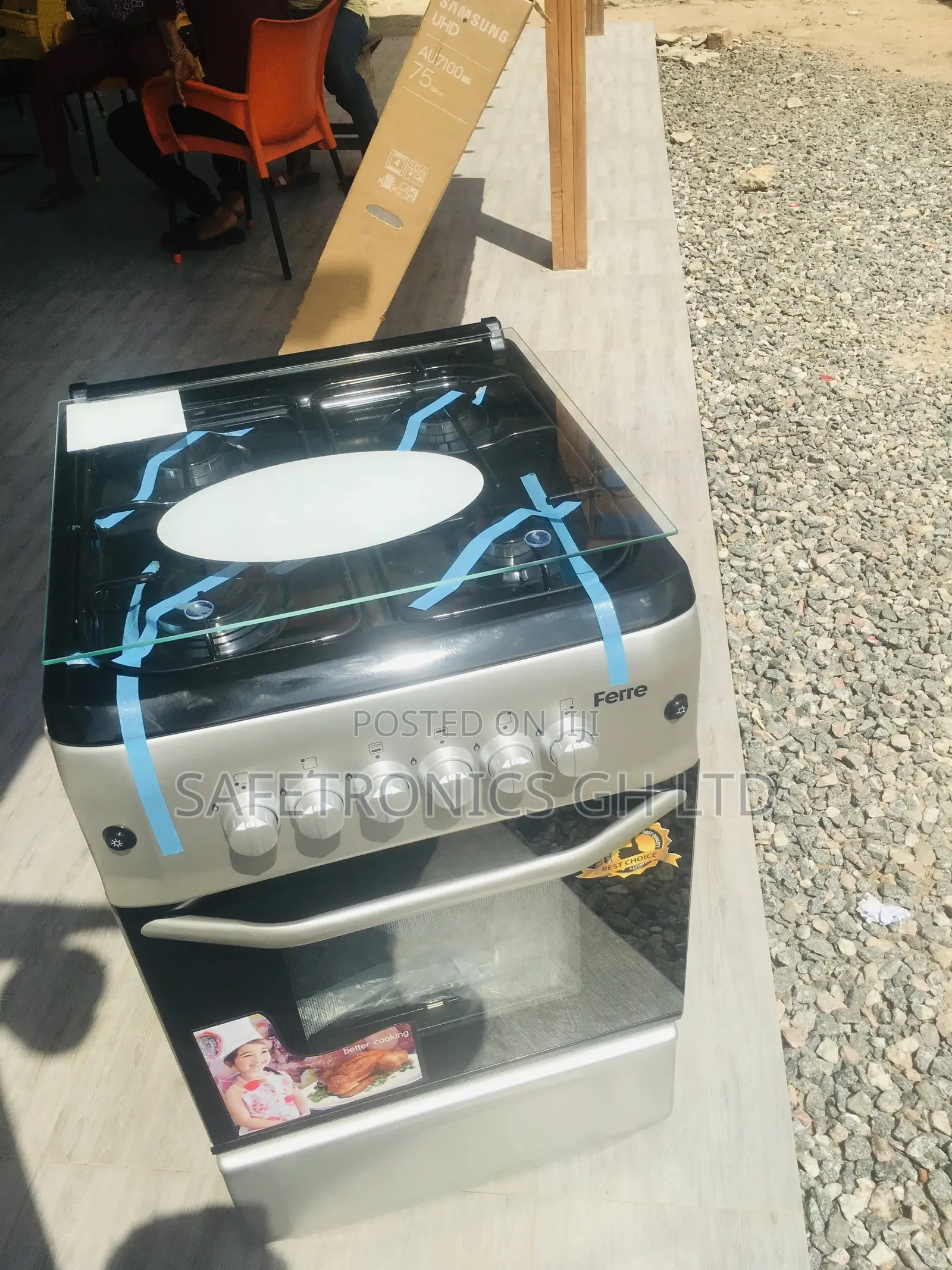 Adjustable 4 Gas Oven Grill Volcano 50x50 Burner