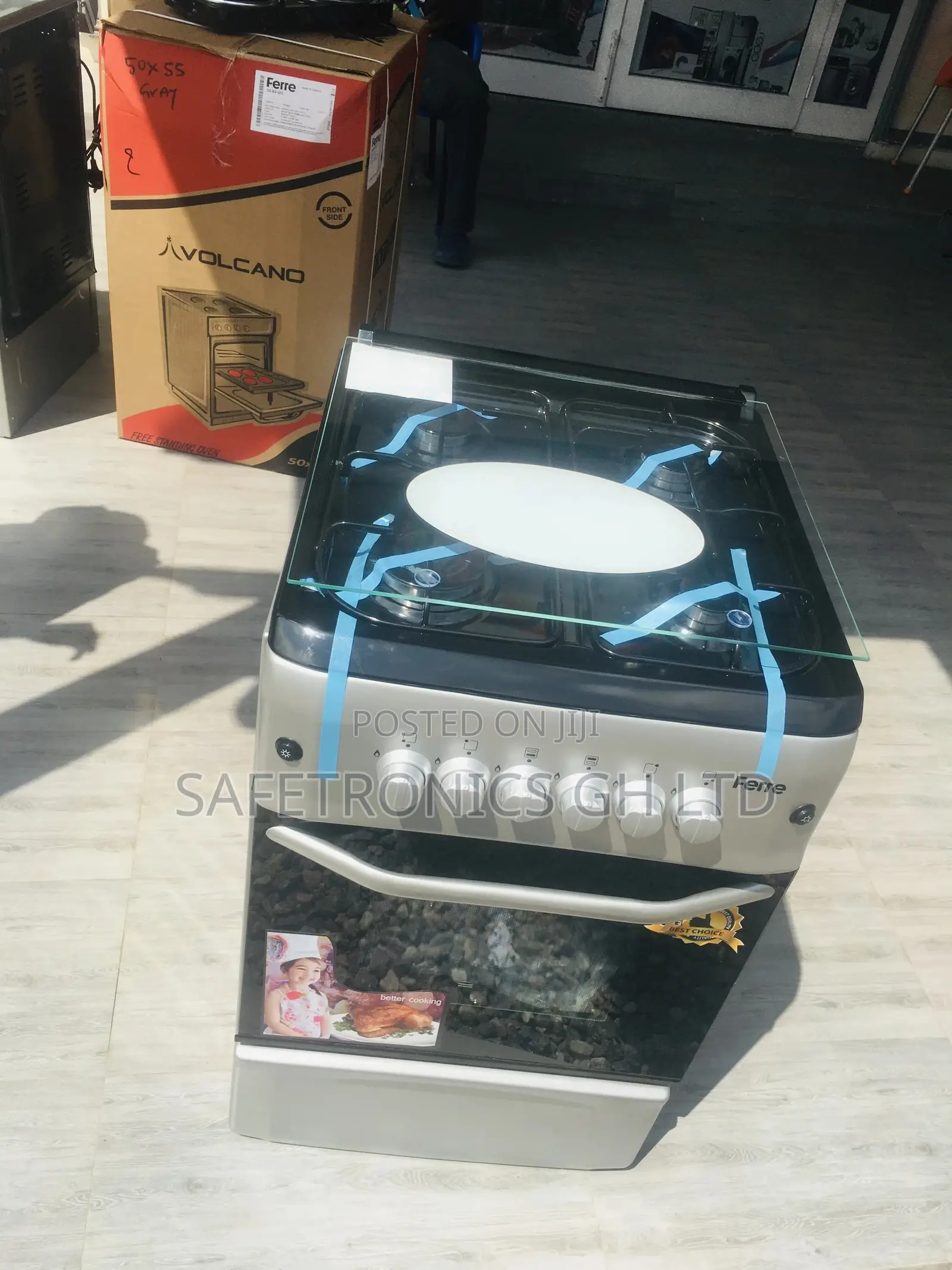 New 4 Gas Oven With Grill 50x50 Volcano Cooker