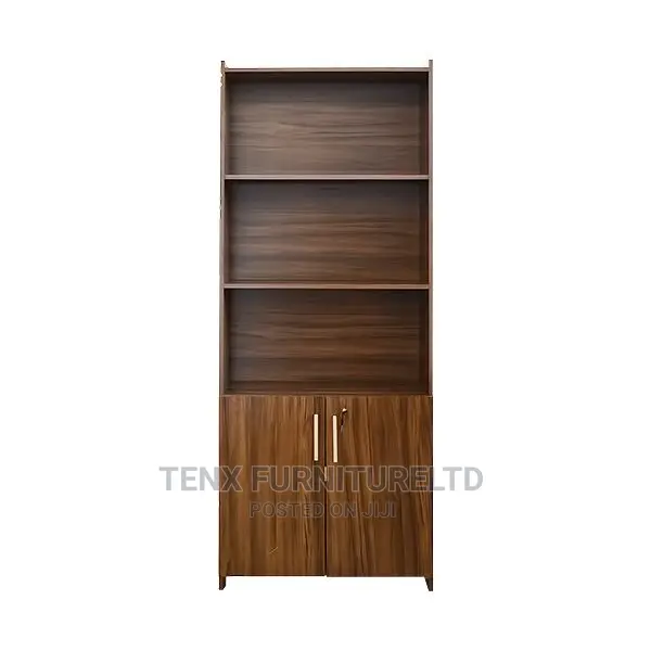 Office Cabinet With Doors and Open Shelves