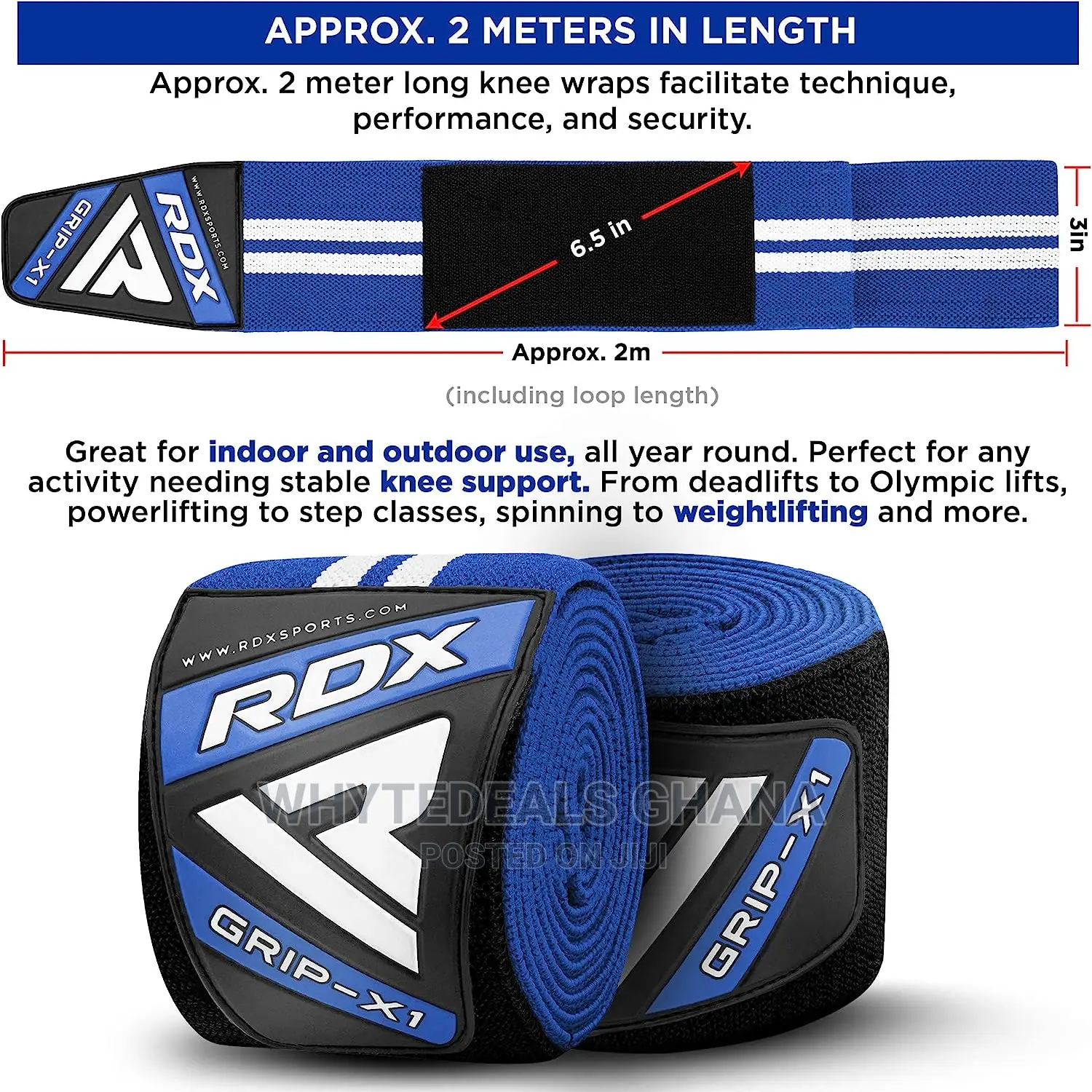 High Quality RDX Knee Wraps Squatting-Leg Press Workout Fit