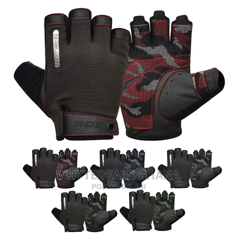 RDX T2 Weightlifting Gloves With Wrist Support-Solid GRIP
