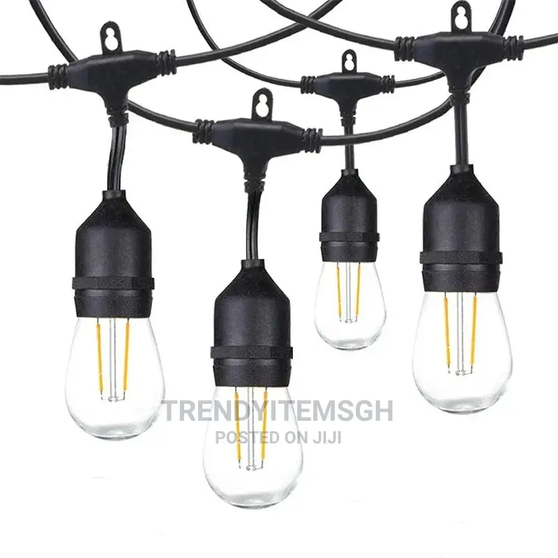 10M 20 Bulb Holder LED String Light Wire Cable + 20 Bulbs