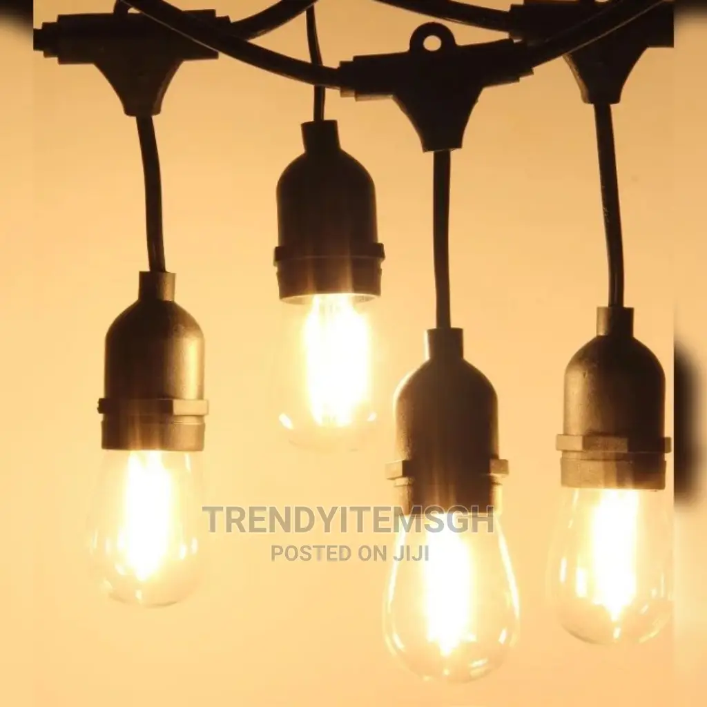 10M 20 Bulb Holder LED String Light Wire Cable + 20 Bulbs