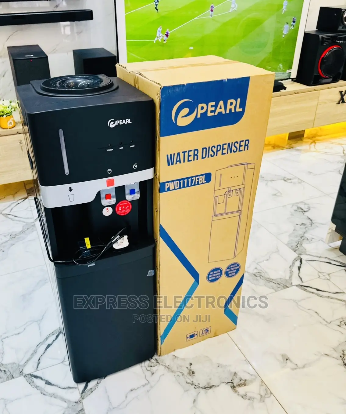 Original New PWD-1117FBL Pearl Water Dispenser With Fridge