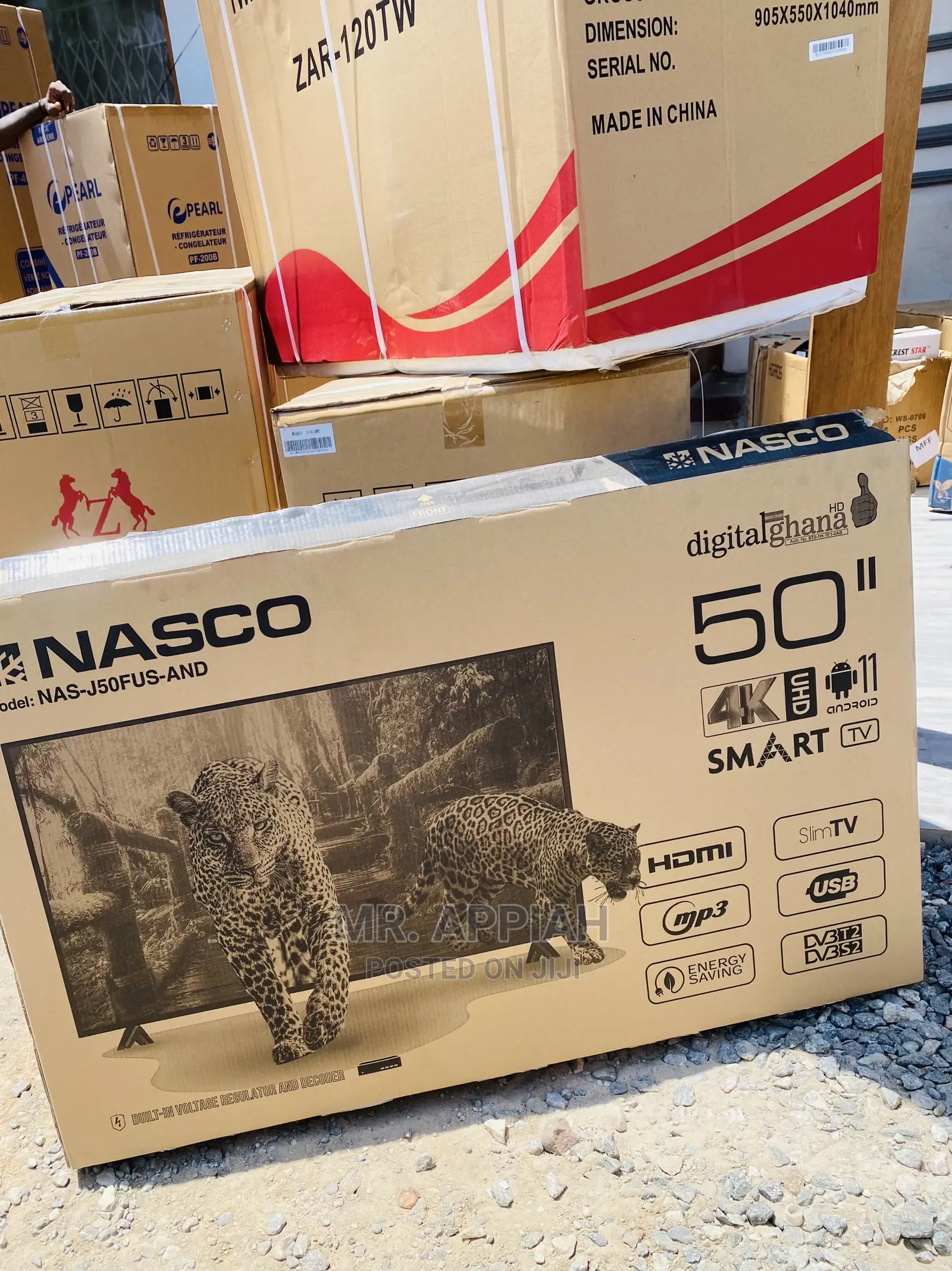 Authentic Nasco Uhd 50inch Uhd Smart Satelite Tv(Black).