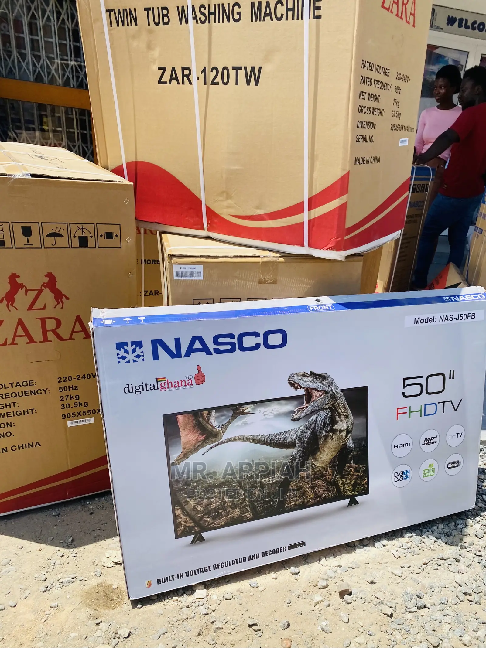 Original Nasco 50inch Digital Satellite FHD LED Tv.Black