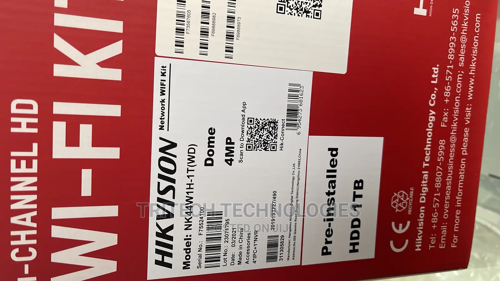 Hikvision Nk44w1h-1t(Wd) 4mp H.265 Dome Wi-Fi Kit