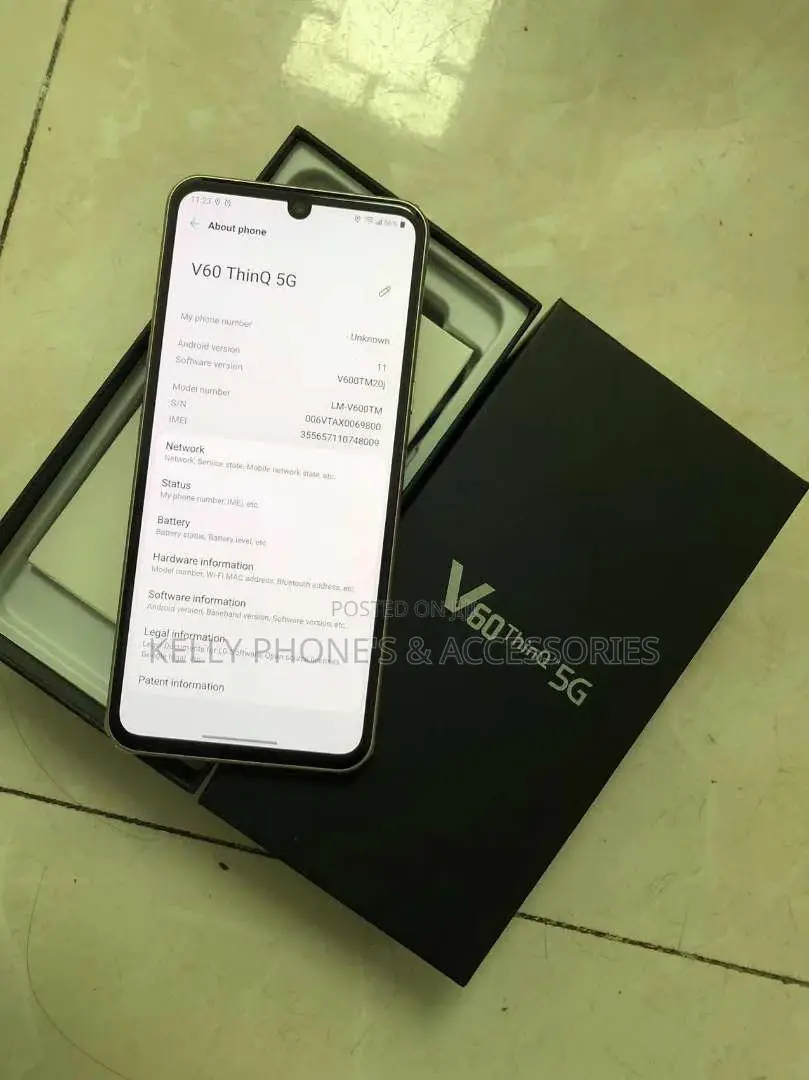 New LG V60 ThinQ 5G 128 GB Black