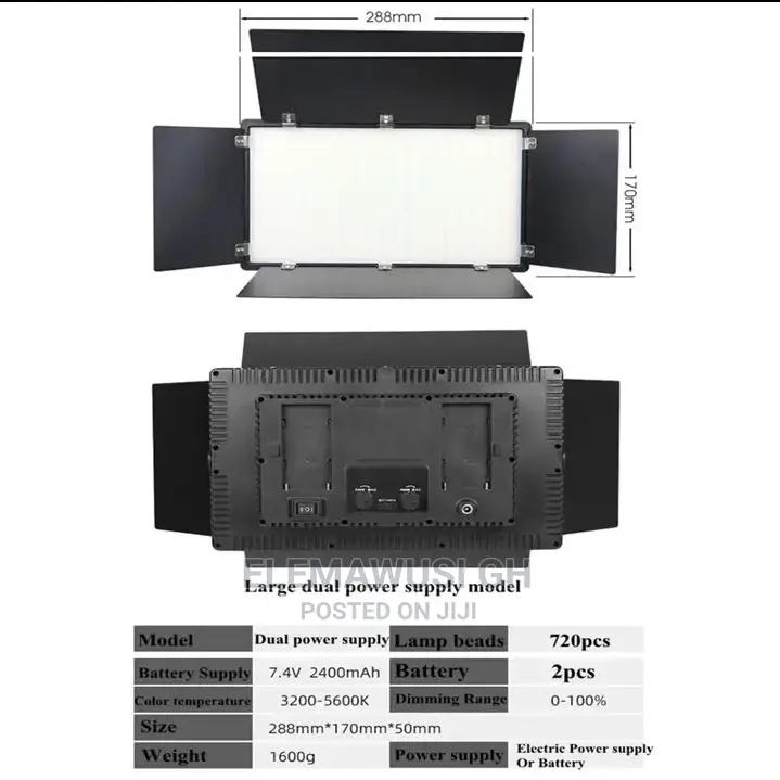 PRO LED 800 Professional Video Light With Stand Rechargeable