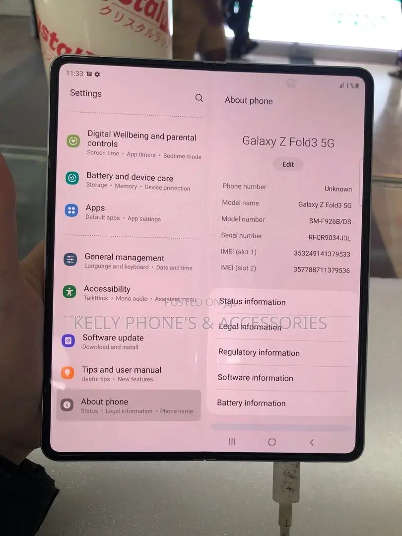New Samsung Galaxy Z Fold 2 512 GB Black