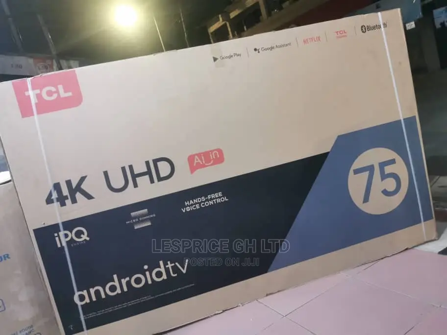 TCL 75” Android Smart AI in Built Games