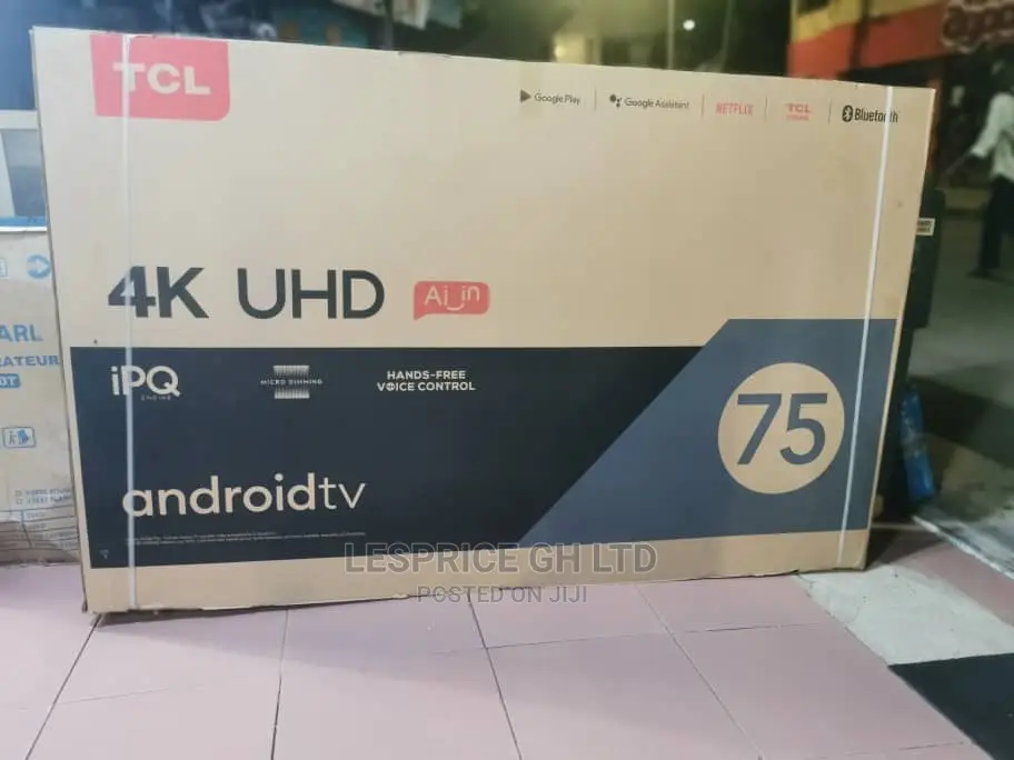 TCL 75” Android UHD 6GB Internal Memory
