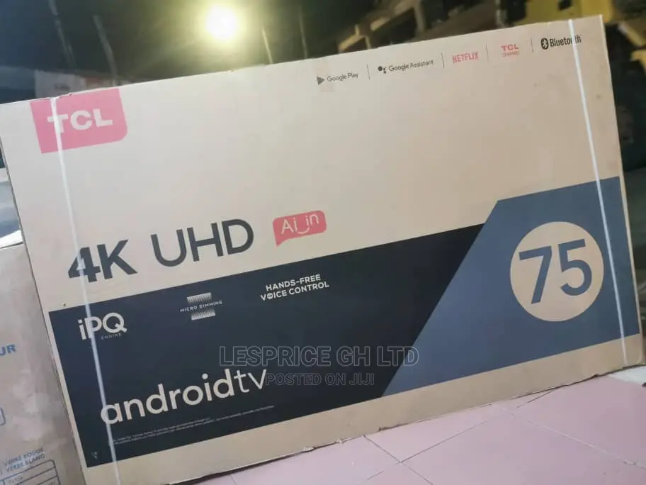 TCL 75” Android Smart UHD Big Screen TV