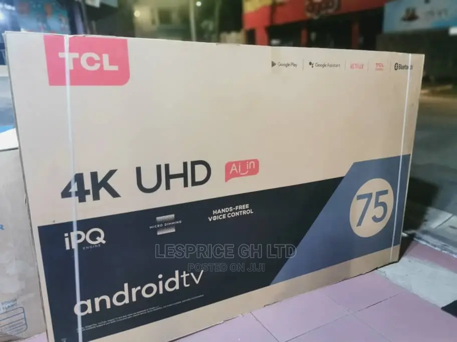 TCL 75” Android Smart /AI Wi-Fi TV