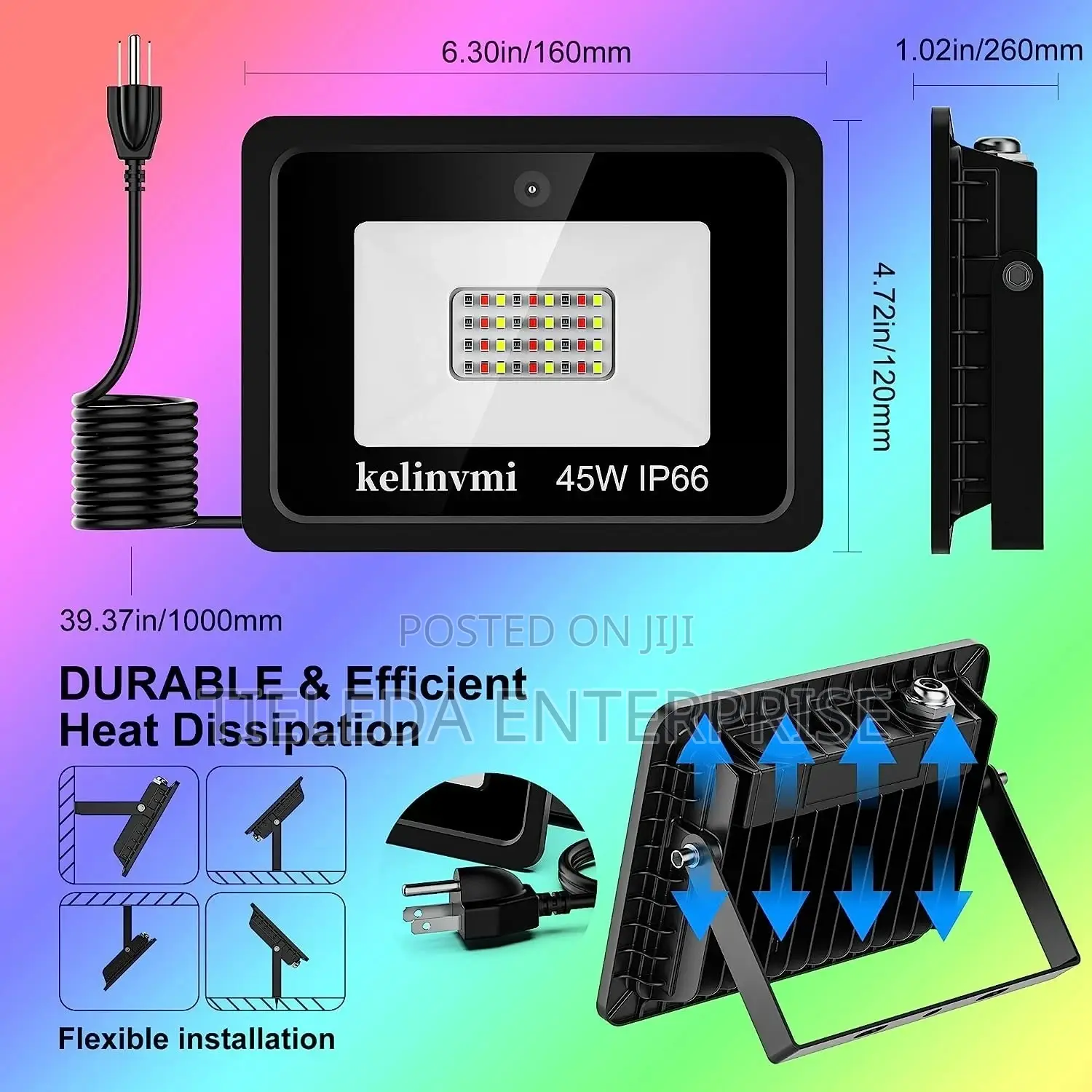 Multi Color Led Flood Lights With Remote Controler