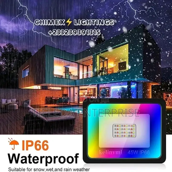 Multi Color Led Flood Lights With Remote Controler
