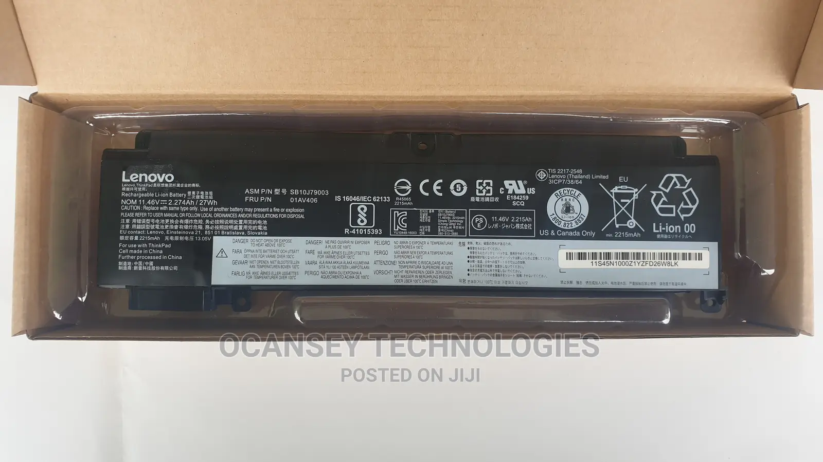 Original Lenovo 01av406 Battery for T460s T470s Series Sb10j