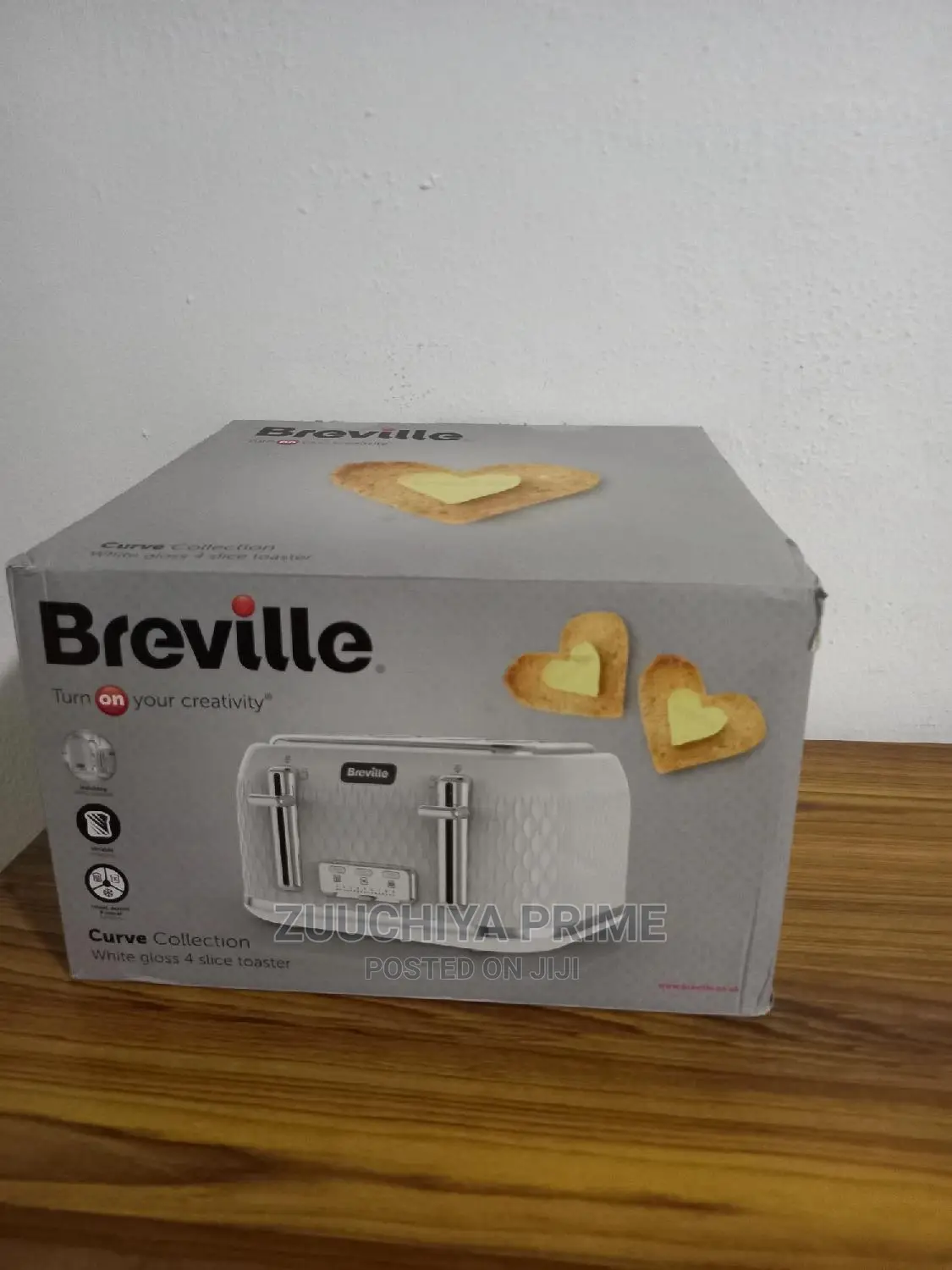 4 Slice White Breville Pop-Up Toaster From Uk
