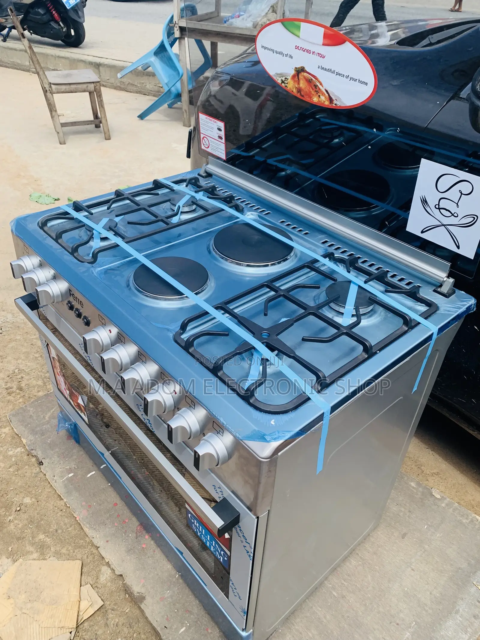 New Detected Ferre 60x60cm 4B 2electric Gas Cooker With Oven