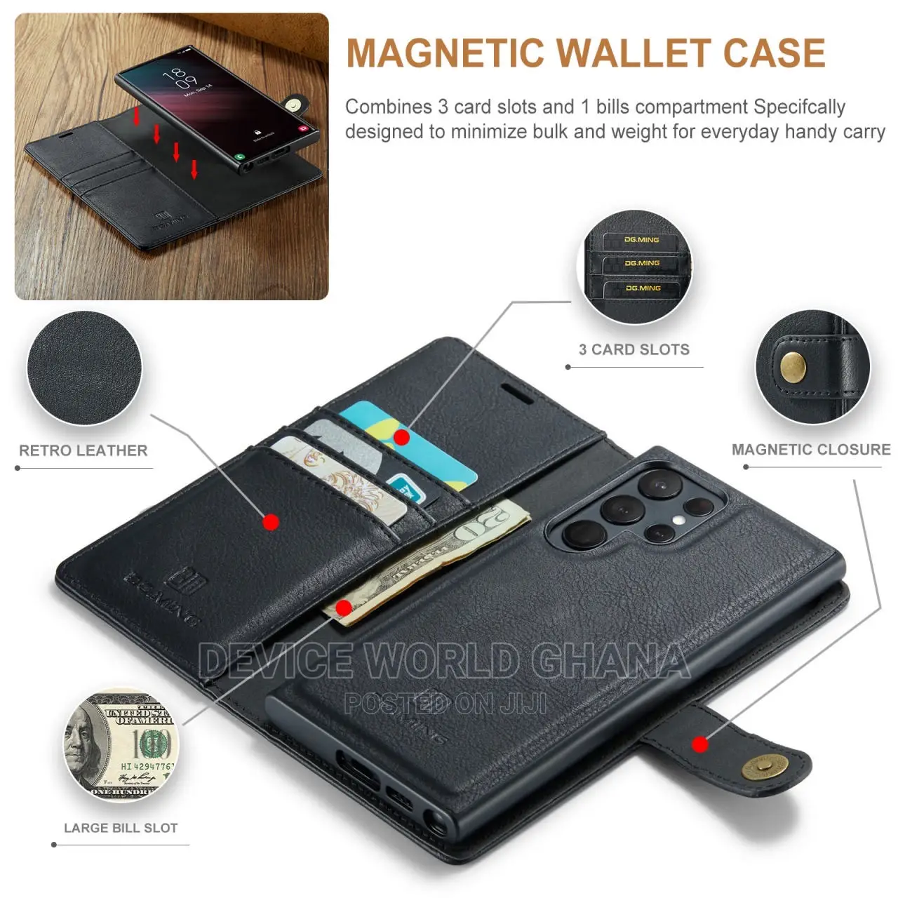 Dg 2in1 Detachable Leather Flip Case Samsung S25ultra S24u 2