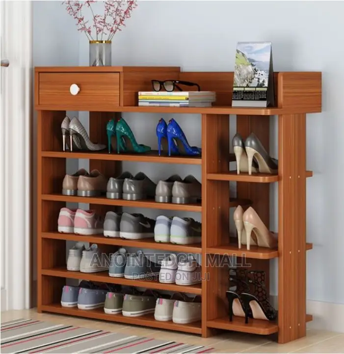 Shoe Rack Wooden - Coffee Brown