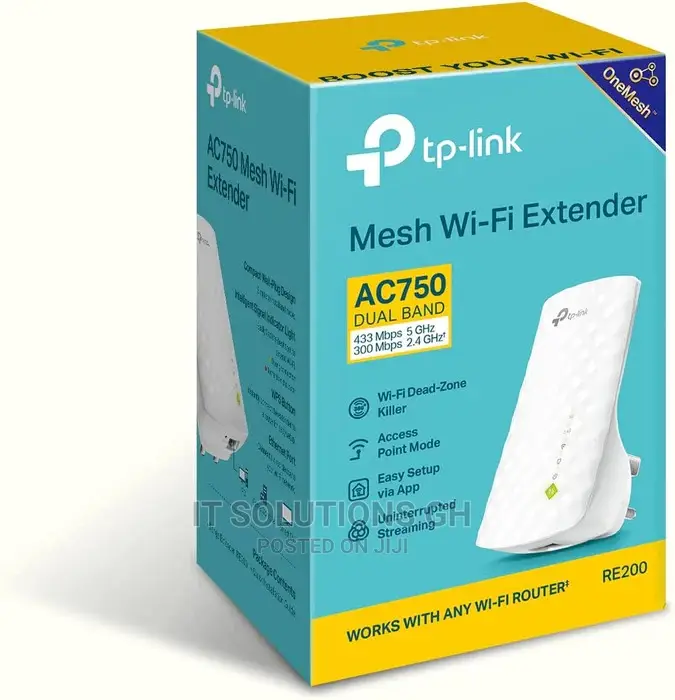 TP-LINK RE200 AC750 (300+433) AC Dual Band Wall-Plug Wifi Ra