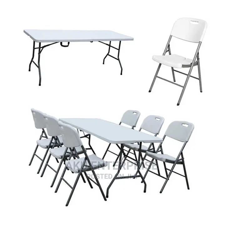 8 Seater Folding Table White Plastic Dining Party Wedding
