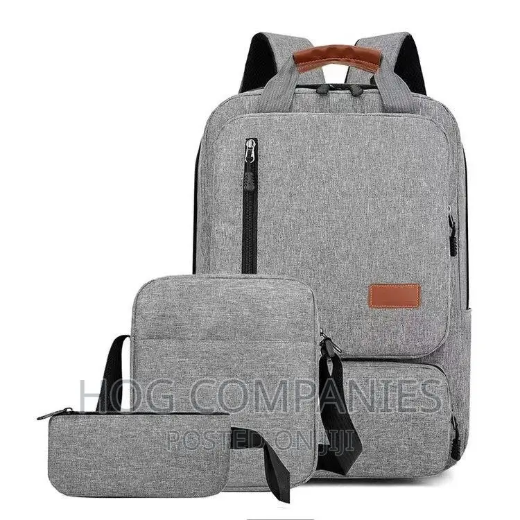 3pcs Waterproof Laptop Backpack Travel/School Bag With Usb