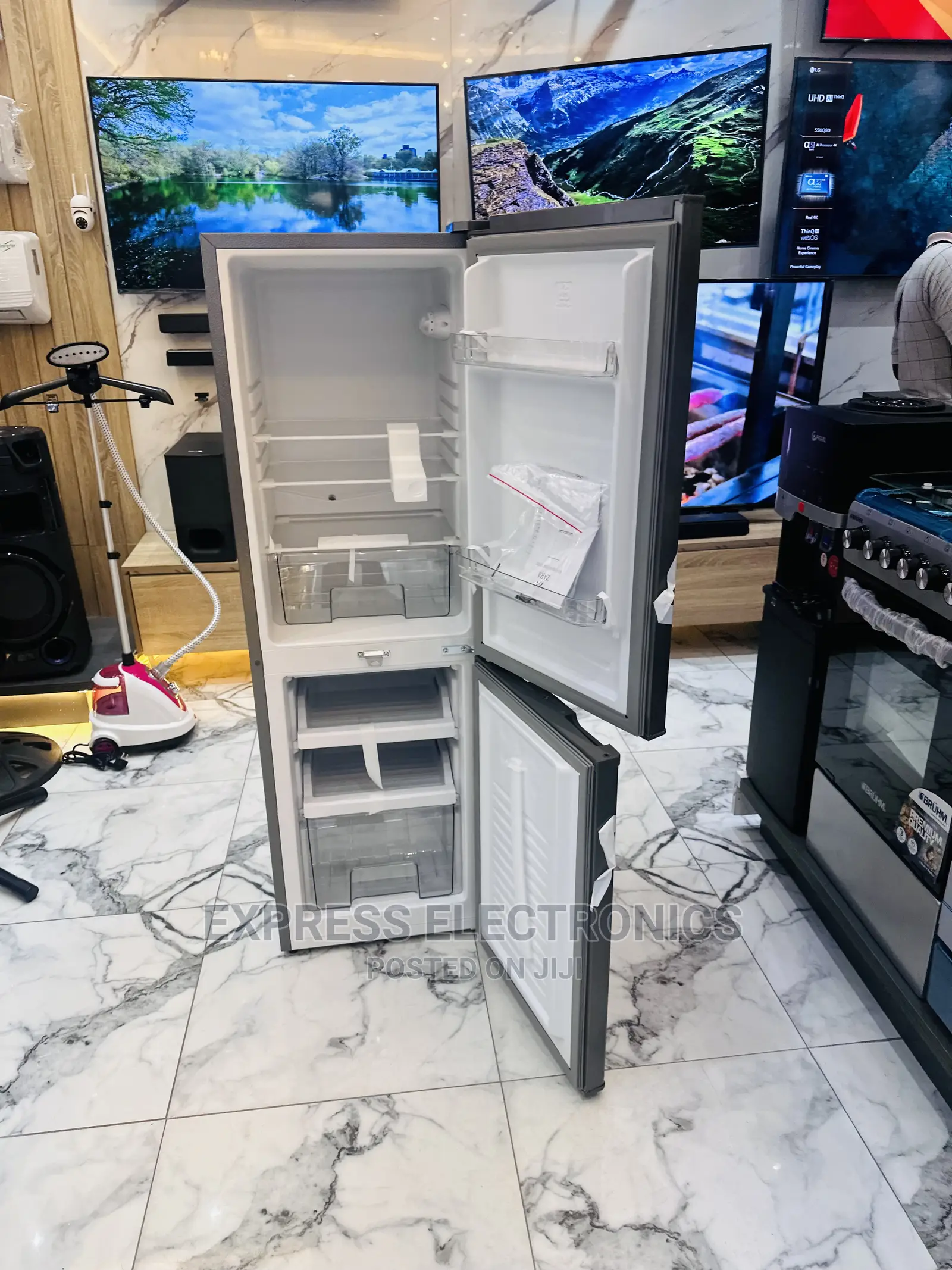Available Now Double Door Fridge 240BF Zara Grey