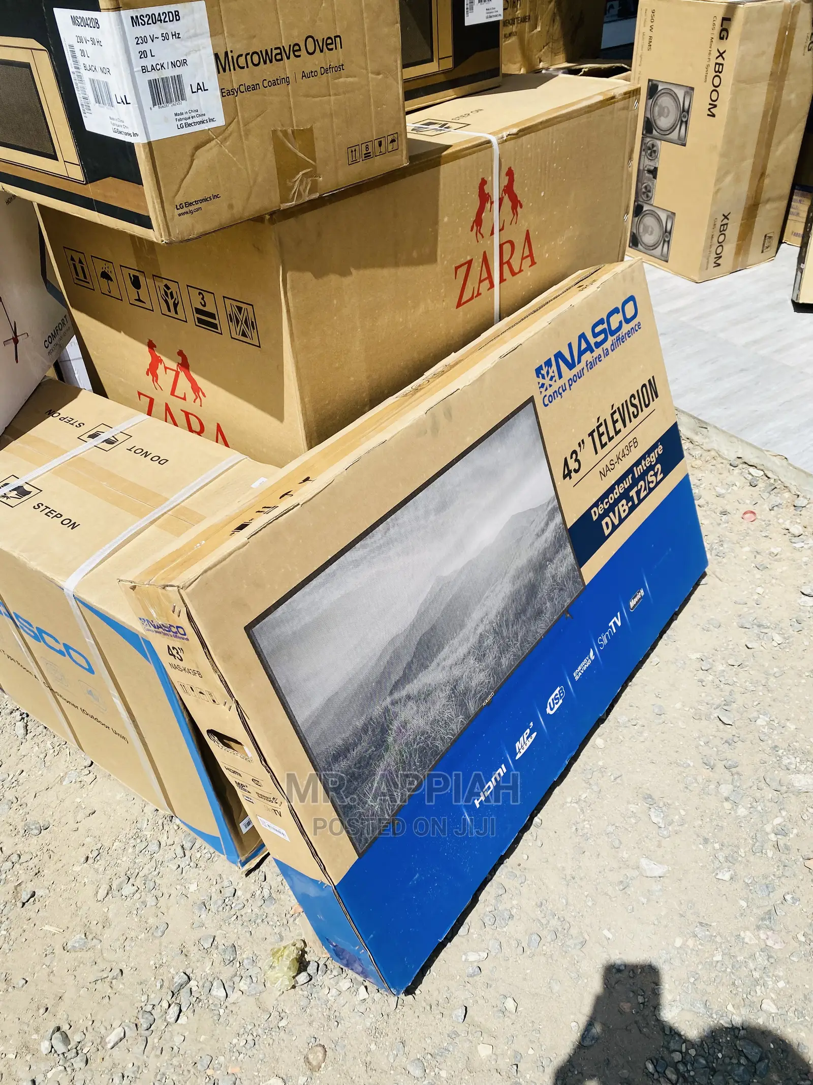 Durable Nasco 43”(Black)Full HD Satelite Tv on Sale