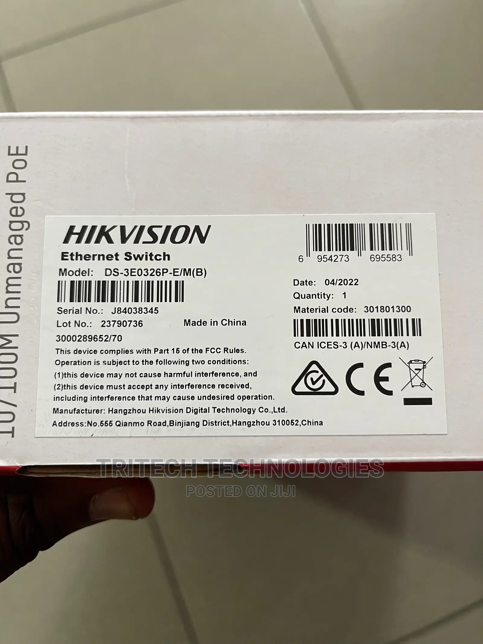 HIKVISION 24 Port Ethernet Unmanaged POE DS-3E0326P-E/M(B)