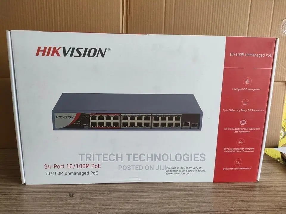 HIKVISION 24 Port Ethernet Unmanaged POE DS-3E0326P-E/M(B)